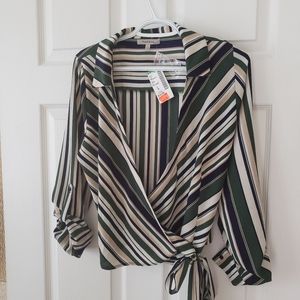 Long sleve wrap top